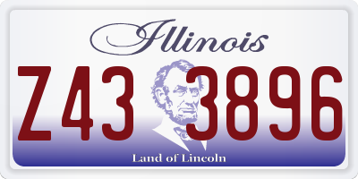 IL license plate Z433896