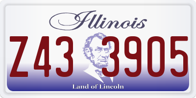 IL license plate Z433905