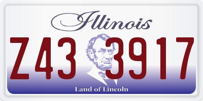 IL license plate Z433917