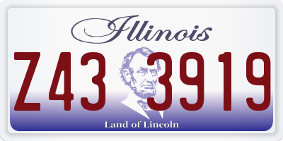 IL license plate Z433919