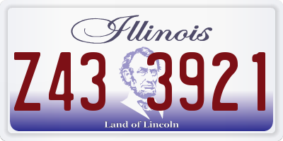 IL license plate Z433921