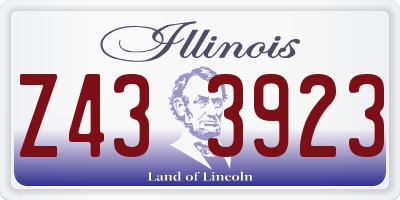 IL license plate Z433923