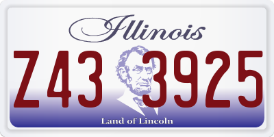 IL license plate Z433925