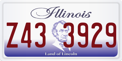 IL license plate Z433929