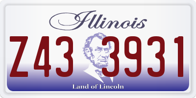 IL license plate Z433931