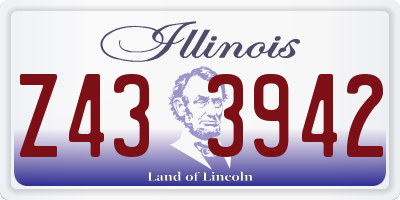 IL license plate Z433942