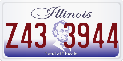 IL license plate Z433944