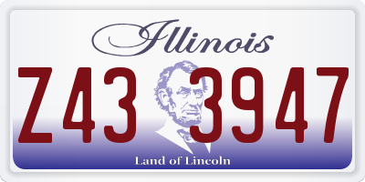 IL license plate Z433947
