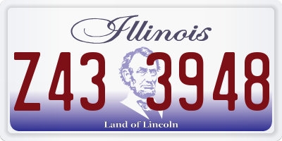 IL license plate Z433948