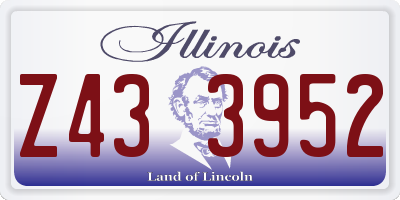 IL license plate Z433952