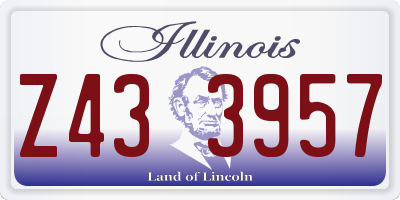 IL license plate Z433957