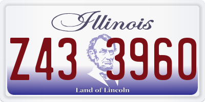 IL license plate Z433960