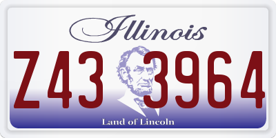 IL license plate Z433964