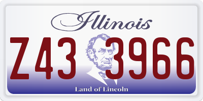 IL license plate Z433966