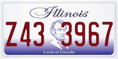 IL license plate Z433967
