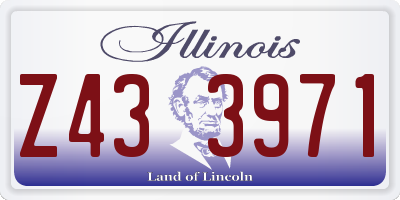 IL license plate Z433971