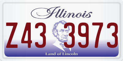 IL license plate Z433973