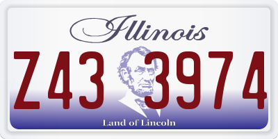 IL license plate Z433974