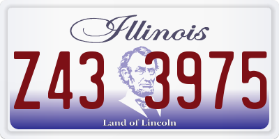 IL license plate Z433975