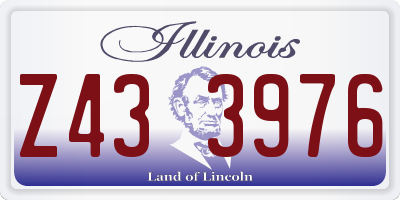 IL license plate Z433976