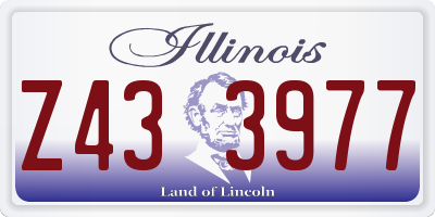 IL license plate Z433977