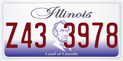 IL license plate Z433978