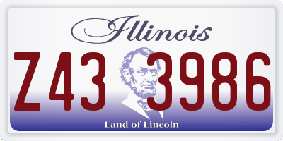 IL license plate Z433986