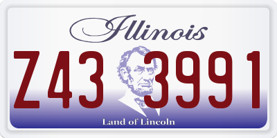 IL license plate Z433991