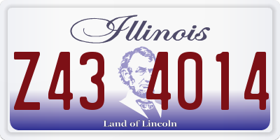 IL license plate Z434014