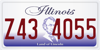 IL license plate Z434055