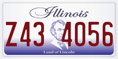 IL license plate Z434056