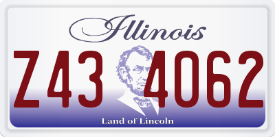 IL license plate Z434062