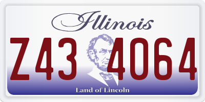 IL license plate Z434064
