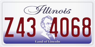 IL license plate Z434068