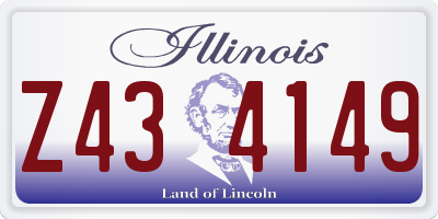 IL license plate Z434149