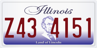 IL license plate Z434151
