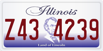 IL license plate Z434239