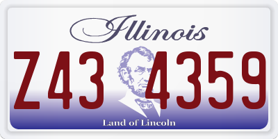 IL license plate Z434359
