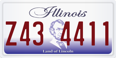IL license plate Z434411