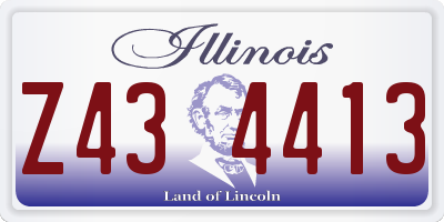 IL license plate Z434413