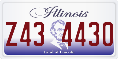 IL license plate Z434430