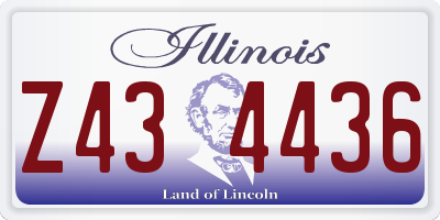 IL license plate Z434436