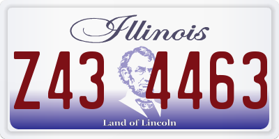 IL license plate Z434463