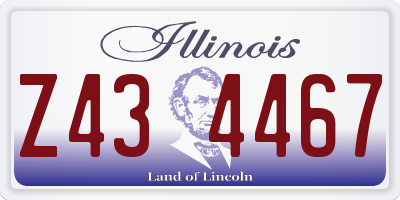 IL license plate Z434467