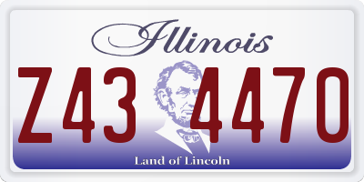 IL license plate Z434470