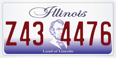 IL license plate Z434476