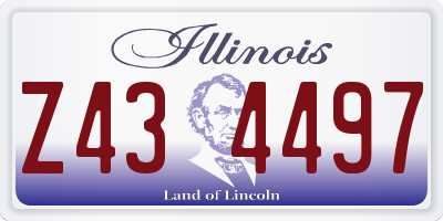 IL license plate Z434497