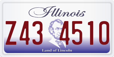 IL license plate Z434510