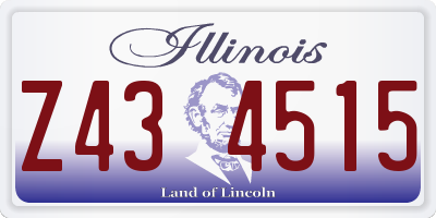 IL license plate Z434515