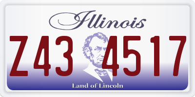 IL license plate Z434517